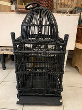 Load image into Gallery viewer, Black Wicker Bird Cage
