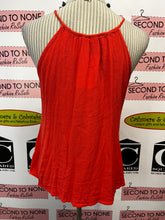 Load image into Gallery viewer, Coral &amp; Gold Boho Embroidered Tank Top (Size L)
