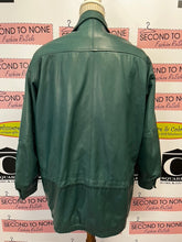 Load image into Gallery viewer, Vintage Green Lambskin Leather Jacket (Size 9)
