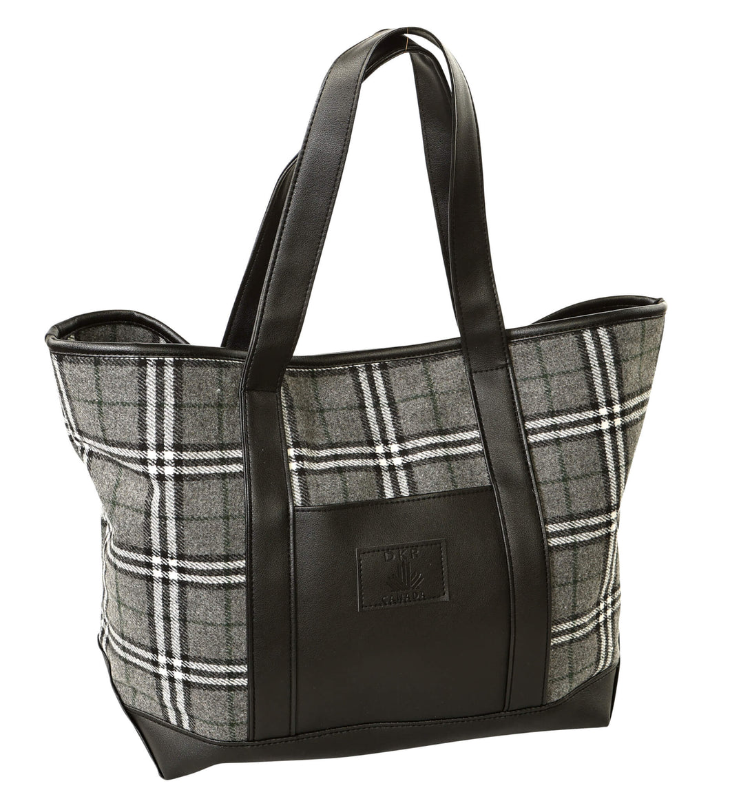 Plaid Wool Tote Bag