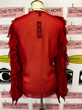 Load image into Gallery viewer, NWT Topshop Red Ruffle Top (Size 8)
