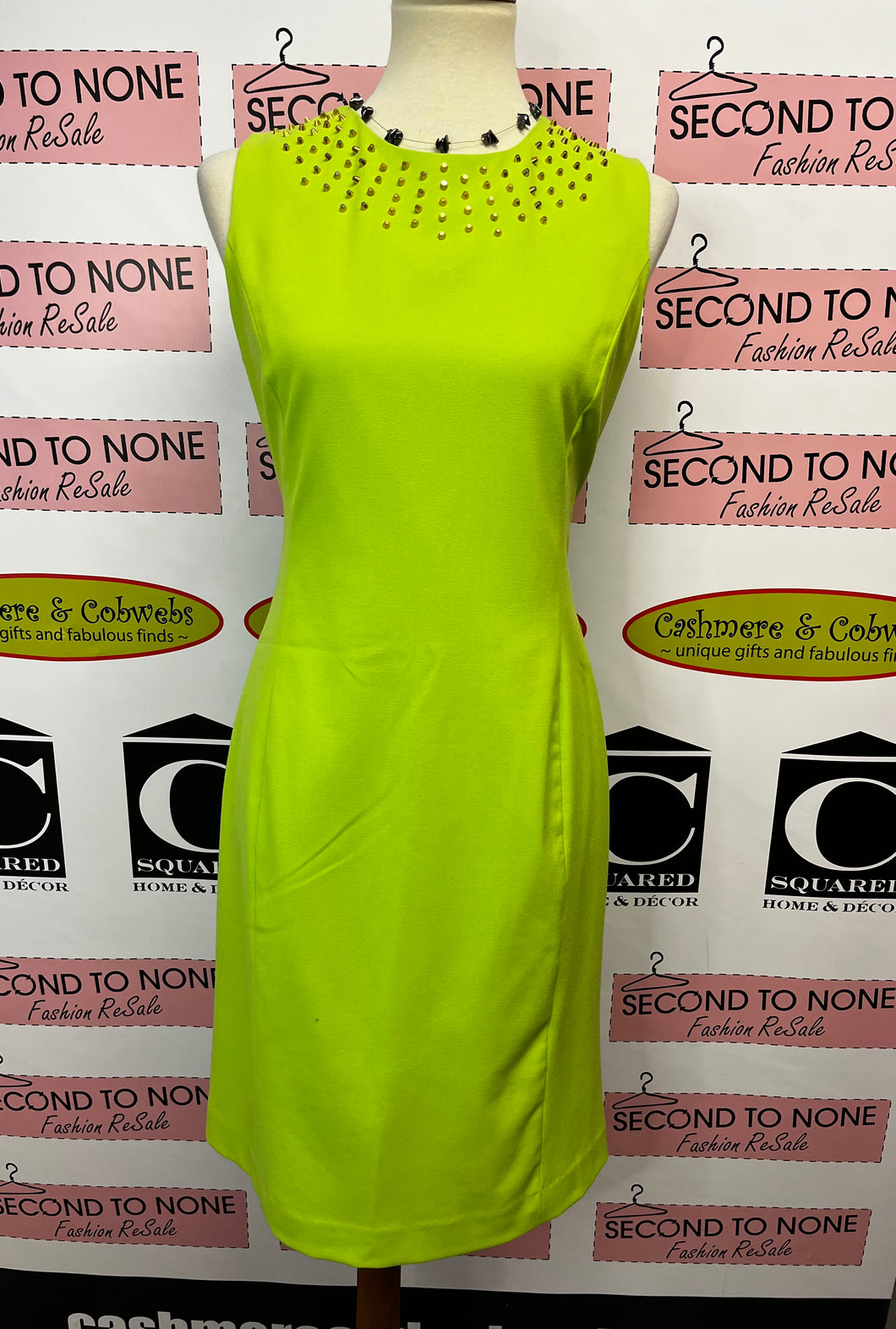 Calvin Klein Neon Stud Dress (Size 10)