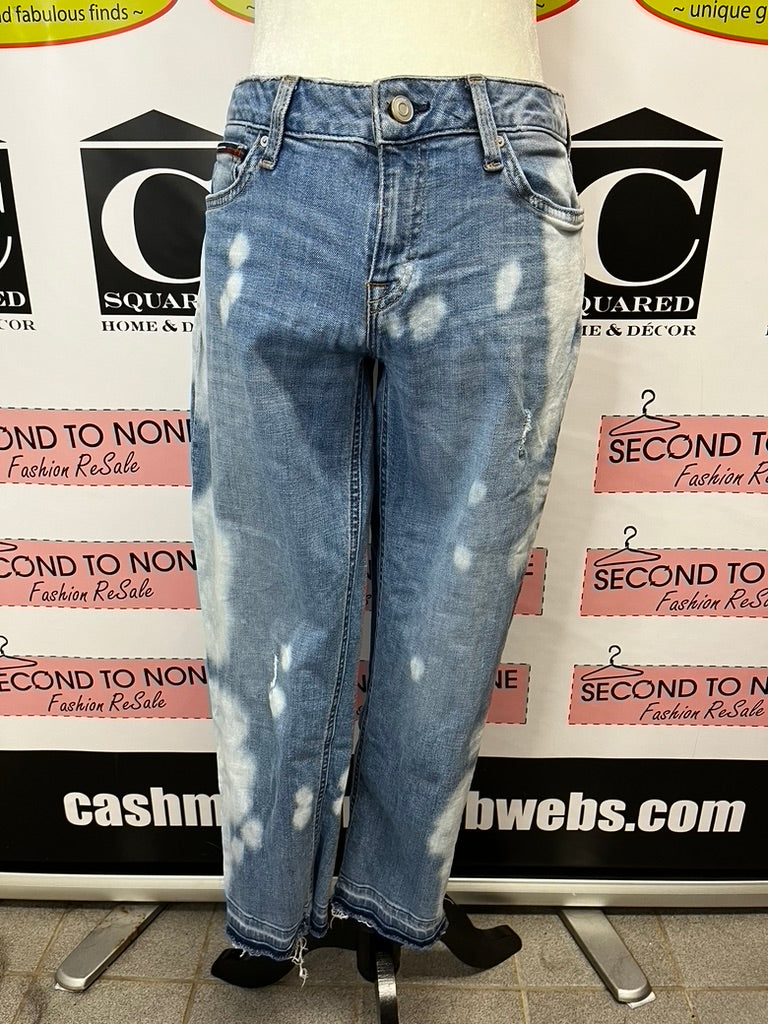 Tommy Hilfiger Bleach Cropped Jeans (Size 4)