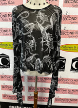 Cargar imagen en el visor de la galería, Mesh Dragon Long Sleeve Top (Size 3X)
