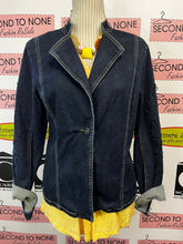 Load image into Gallery viewer, Spanner Embroidered Arm Denim Jacket (Size 6)

