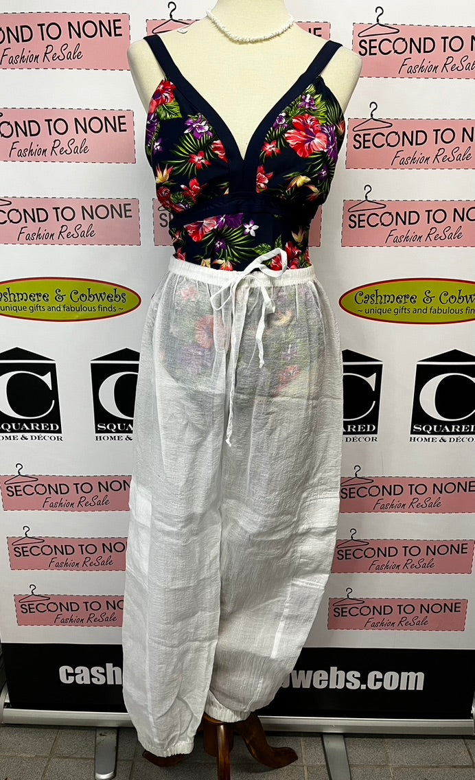 White Coverup Pants (Size L)