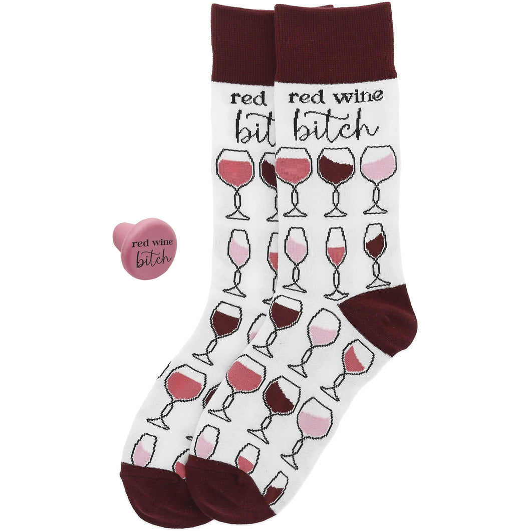Fun WINE-Themed Socks With Bonus Cork (4 Designs)