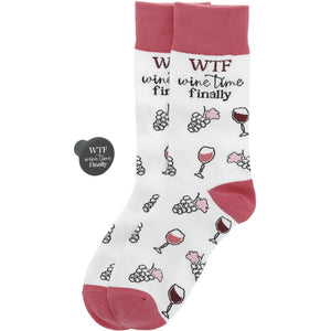 Fun WINE-Themed Socks With Bonus Cork (4 Designs)