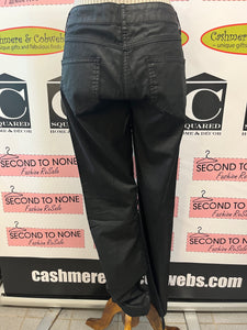 Shiny Black Denim Skinny Jeans (Size 40/10)