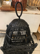 Load image into Gallery viewer, Black Wicker Bird Cage
