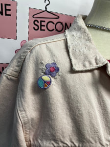 Zara Light Pink Denim Jacket (Size M)