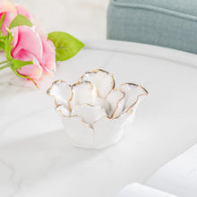 Load image into Gallery viewer, Gold Tipped Flower Tealight Holder (2 Colours)
