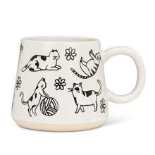 Cargar imagen en el visor de la galería, Oversized Mug with Cat Drawings
