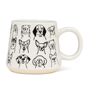 Oversized Mug with Dog Drawings