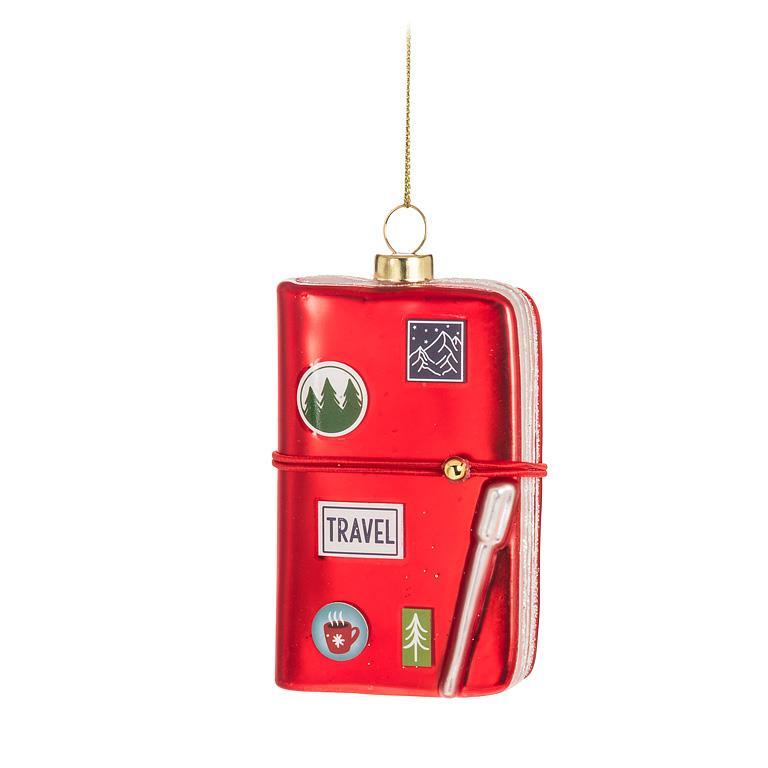 Glass Travel Diary Ornament