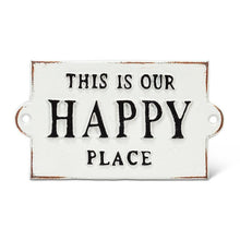 Load image into Gallery viewer, &quot;Happy Place&quot; Cast Iron Sign (Only 2 Left!)
