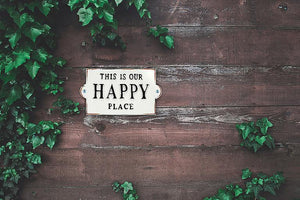 "Happy Place" Cast Iron Sign (Only 2 Left!)