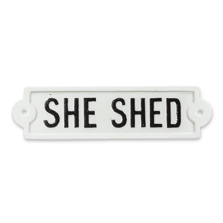 SHE SHED Cast Iron Sign