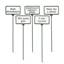 Load image into Gallery viewer, Cast Iron Plant Spike Signs (5 Different Sayings)
