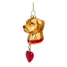 Load image into Gallery viewer, Dog with Heart Glass Ornament (2 Colours)
