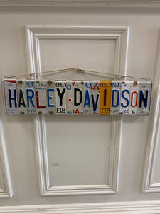 Letrero de matrícula "HARLEY DAVIDSON"