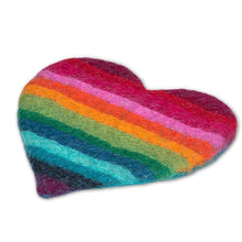 Cargar imagen en el visor de la galería, Felted Rainbow Heart (Back in Stock!)
