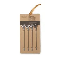 Load image into Gallery viewer, Palm Tree Metal Cocktail Picks (4 Pack)
