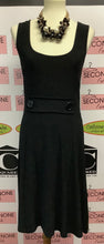 Load image into Gallery viewer, Black Buttoned Cocktail Dress (Size M)
