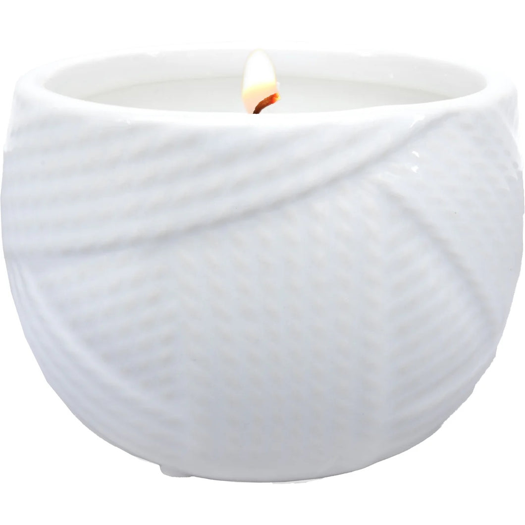 Unwind Knitting Theme Soy Reveal Candle