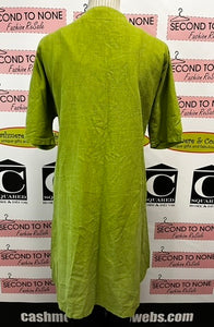 100% Linen Green Shawl (Size 1XL)