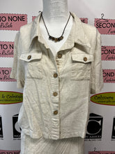 Load image into Gallery viewer, Canvas Coloured Linen-Look Short Sleeve Set (Size L/XL)
