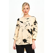 Load image into Gallery viewer, Red Coral Splatter Cuff Sleeve Top (2 Colours)
