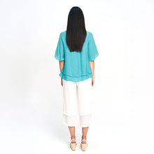 Charger l'image dans la galerie, Red Coral Faux Linen Layered Top (Only 2 Left!)
