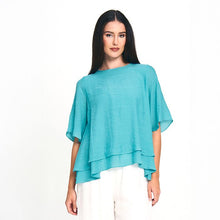 Charger l'image dans la galerie, Red Coral Faux Linen Layered Top (Only 2 Left!)
