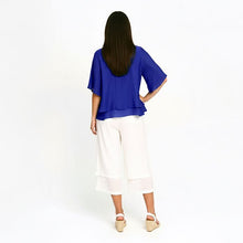 Load image into Gallery viewer, Red Coral Faux Linen Layer Top
