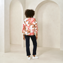 Cargar imagen en el visor de la galería, Red Coral Print Light-Weight Sweater
