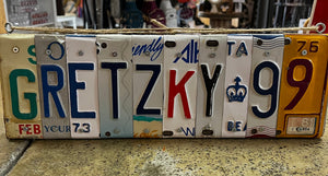 "GRETZKY 99" Licence Plate Sign