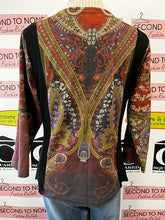 Cargar imagen en el visor de la galería, Parsley &amp; Sage Paisley Block Print Top (Size L)
