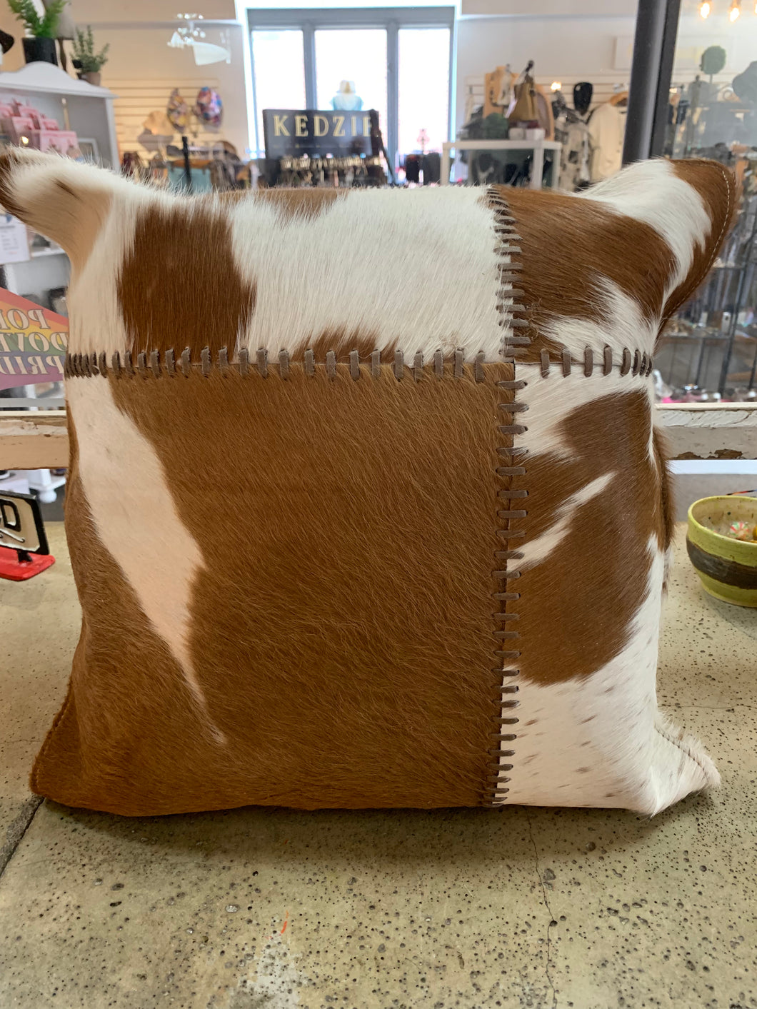Outback Cow Hide Pillow