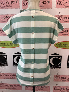 Striped Button Back Tee (3 Colours)