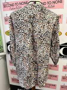 Leopard Print Blouse (Size L)