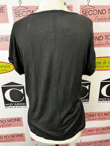 Black Zipper Tee (Size M)