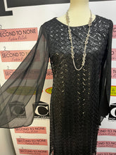 Load image into Gallery viewer, Sequin Little Black Dress with Sheer Sleeves
