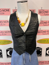 Load image into Gallery viewer, Vintage Black Leather Vest (Small)
