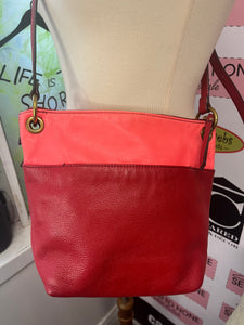 Two-Tone Fossil Leather Crossbody