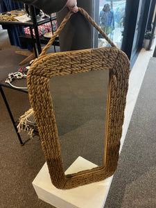 Jute Framed Mirror