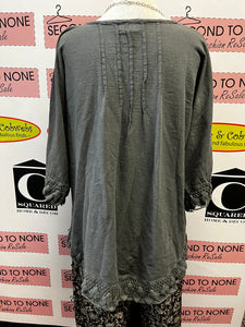 Grey Cotton Mexico Tunic (Size S)