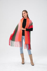 Red Gradient Blanket Scarf (Only 1 Left!)