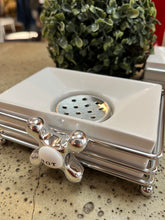 Load image into Gallery viewer, Ceramic &amp; Chrome Soap Dish with Antique Tap
