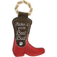 Cargar imagen en el visor de la galería, Kickin&#39; It Canvas Dog Toy on Rope
